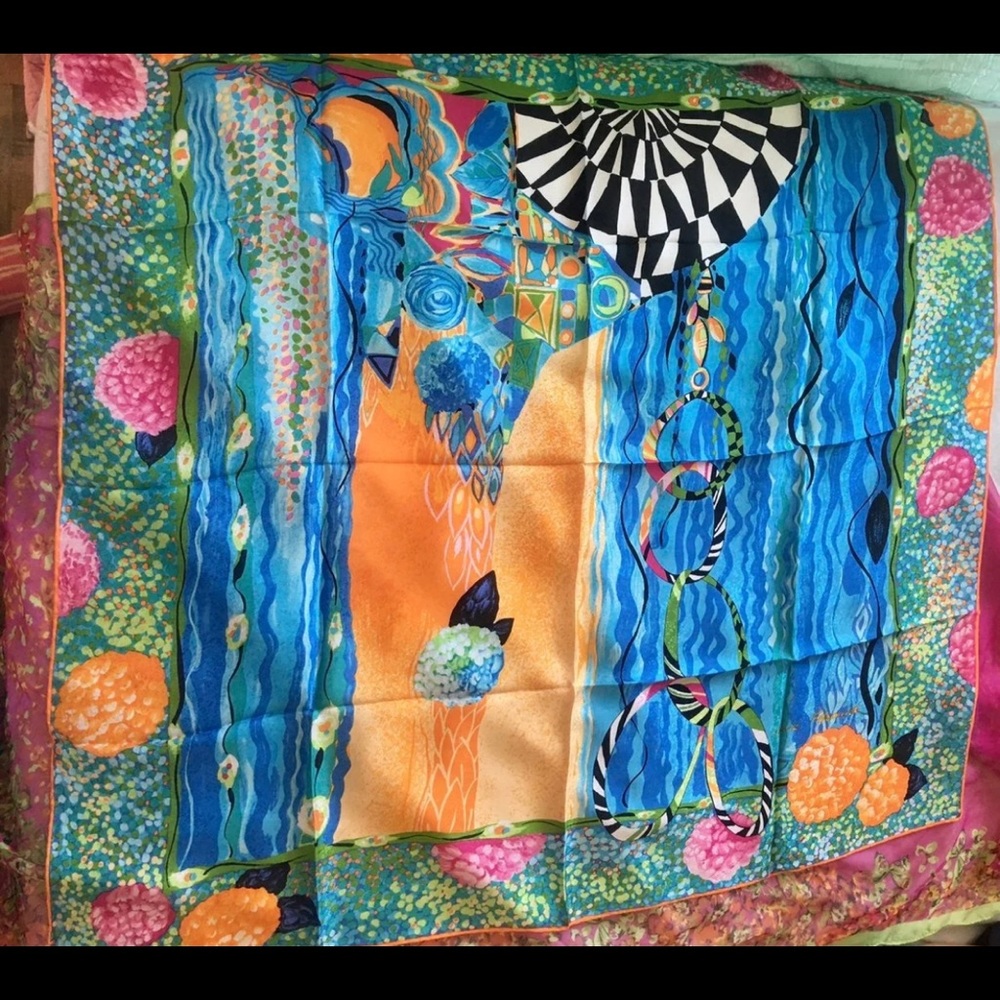 louis feraud silk scarf vintage - Picture 5 of 10